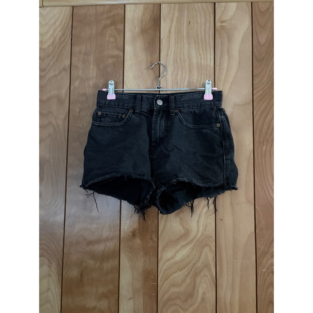 BDG Urban Outfitters Girlfriend High-Rise‎ Denim Shorts Washed Black Size 24